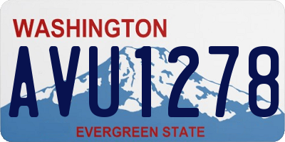 WA license plate AVU1278