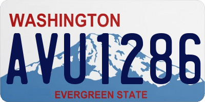 WA license plate AVU1286
