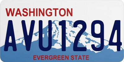 WA license plate AVU1294