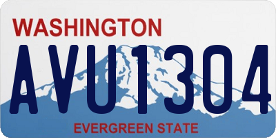 WA license plate AVU1304