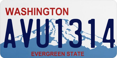 WA license plate AVU1314