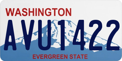 WA license plate AVU1422