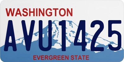 WA license plate AVU1425