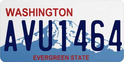 WA license plate AVU1464