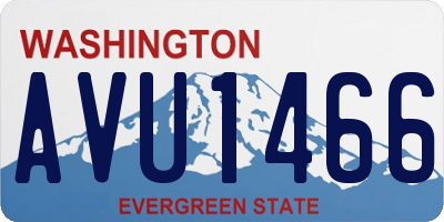 WA license plate AVU1466