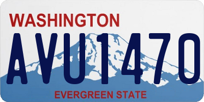 WA license plate AVU1470