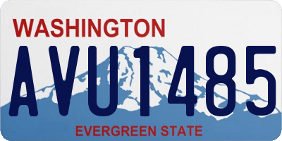 WA license plate AVU1485