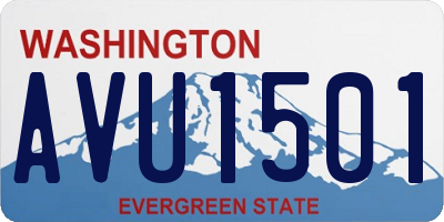 WA license plate AVU1501