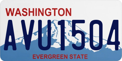 WA license plate AVU1504