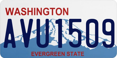 WA license plate AVU1509