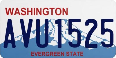 WA license plate AVU1525
