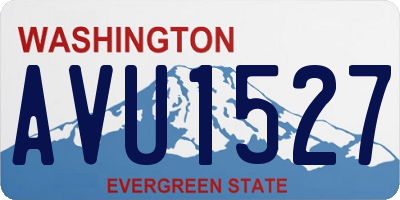 WA license plate AVU1527