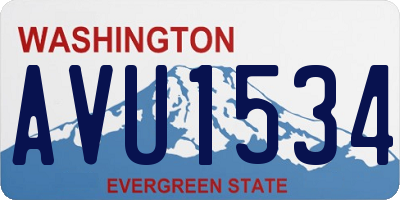 WA license plate AVU1534