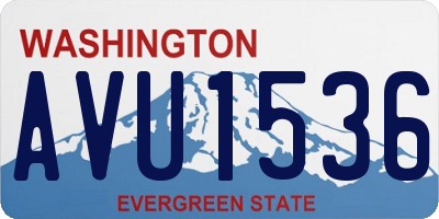 WA license plate AVU1536