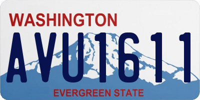 WA license plate AVU1611