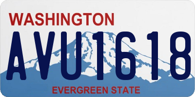 WA license plate AVU1618
