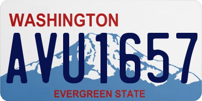 WA license plate AVU1657