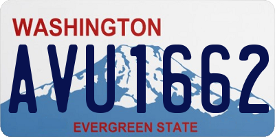 WA license plate AVU1662