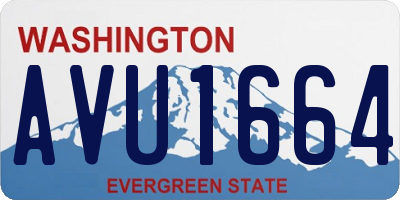 WA license plate AVU1664