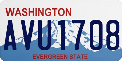 WA license plate AVU1708