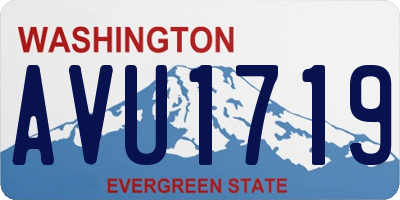 WA license plate AVU1719
