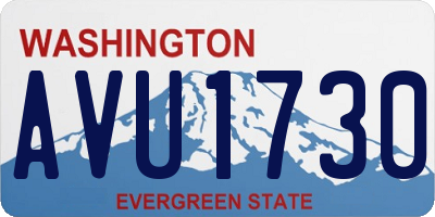WA license plate AVU1730