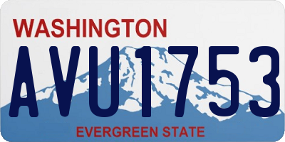 WA license plate AVU1753