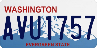 WA license plate AVU1757