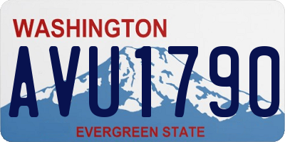 WA license plate AVU1790