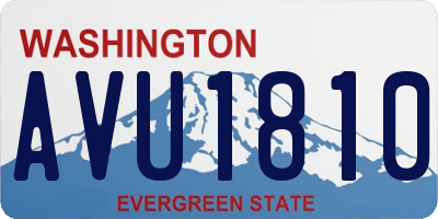 WA license plate AVU1810