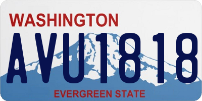 WA license plate AVU1818