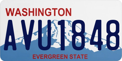 WA license plate AVU1848