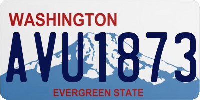 WA license plate AVU1873