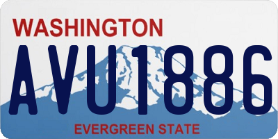 WA license plate AVU1886