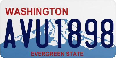 WA license plate AVU1898