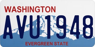 WA license plate AVU1948