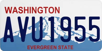 WA license plate AVU1955