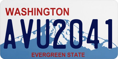 WA license plate AVU2041