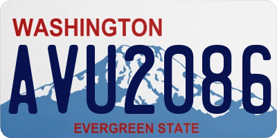 WA license plate AVU2086