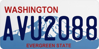 WA license plate AVU2088
