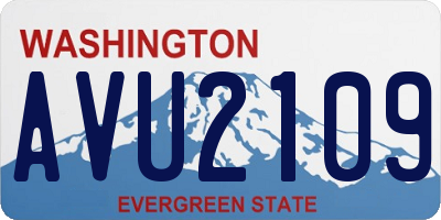 WA license plate AVU2109
