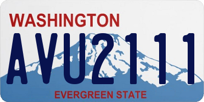 WA license plate AVU2111