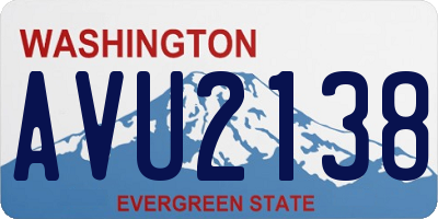 WA license plate AVU2138