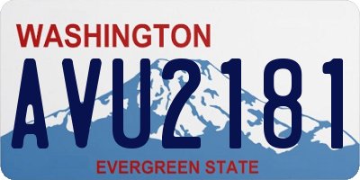 WA license plate AVU2181