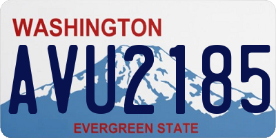 WA license plate AVU2185