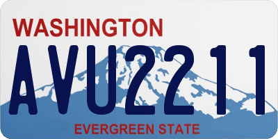 WA license plate AVU2211