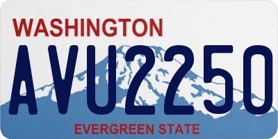 WA license plate AVU2250
