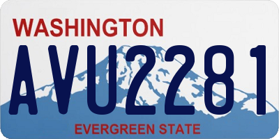 WA license plate AVU2281