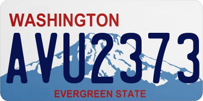 WA license plate AVU2373