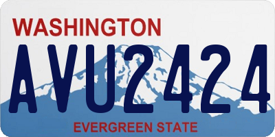 WA license plate AVU2424